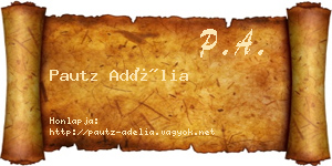 Pautz Adélia névjegykártya
